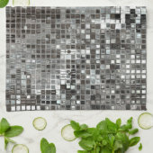 銀製のスパンコールは輝きの魅力的な台所皿タオルを眩まします キッチンタオル (折り畳み)