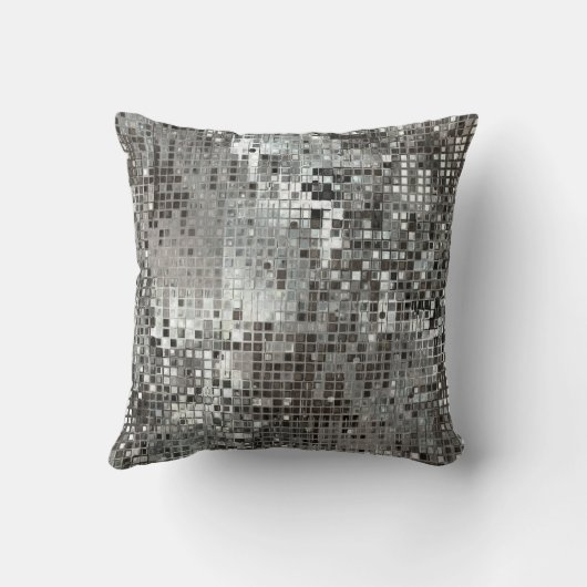 銀製のスパンコールは輝きの魅力的な投球のソファの枕を眩まします クッション (裏面)