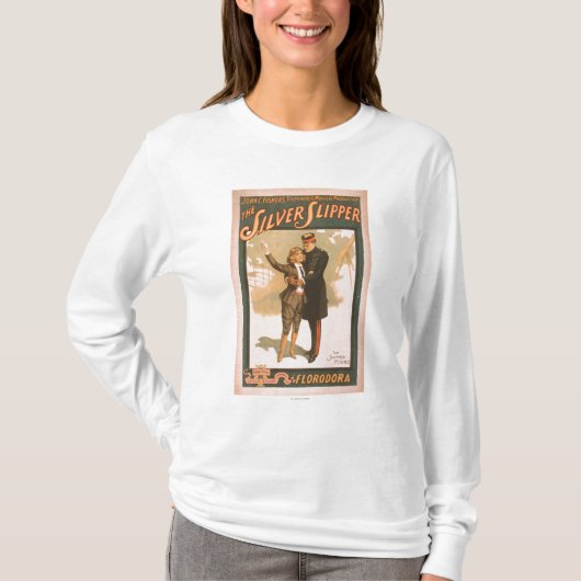 銀製のスリッパのミュージカルシアターポスター#1 Tシャツ (正面)