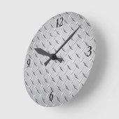 銀製のダイヤモンドのプレートの柱時計 ラウンド壁時計 (傾斜)