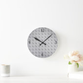 銀製のダイヤモンドのプレートの柱時計 ラウンド壁時計 (ホーム)