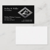 銀製のダイヤモンドの形の二重油井のポンピングユニット 名刺 (正面/裏面)