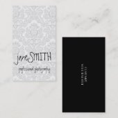 銀製のダマスク織 名刺 (正面/裏面)