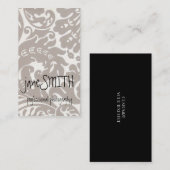 銀製のダマスク織 名刺 (正面/裏面)