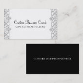 銀製のダマスク織 名刺 (正面/裏面)