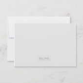 銀製のダマスク織RSVPカード 出欠カード (裏面)