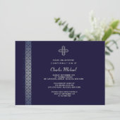 銀製のトリムの招待状 招待状 (スタンド正面)