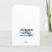 銀製のドラゴンのクリスマスカード シーズンカード (裏面)