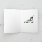 銀製のドラゴンのクリスマスカード シーズンカード (内部)