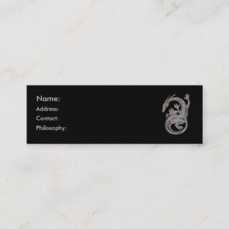 銀製のドラゴンのプロフィールカード スキニー名刺