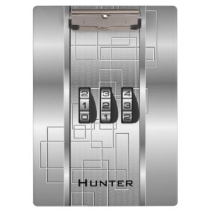 銀製のハイテクなコードロッカー クリップボード