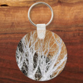 銀製のハンノキ木の芸術Keychain キーホルダー (正面)