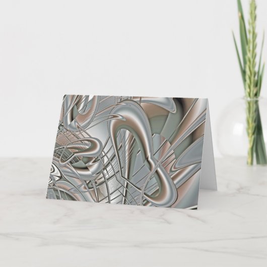 銀製のハート カード (正面)