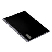 銀製のパイナップル螺線形ノート ノートブック (右側)