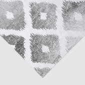 銀製のフェイクな葉のモダンの抽象芸術の幾何学的なパターン 薄葉紙 (詳細)