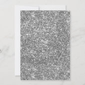 銀製のフェイクな銀の第21誕生日のパーティの招待状 招待状 (裏面)