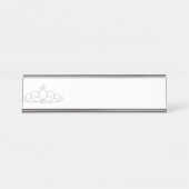 銀製のプリンセスの王冠 デスクネームプレート (正面)