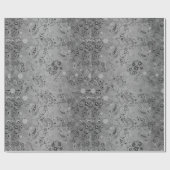 銀製のペイズリーの包装紙 ラッピングペーパー (フラット)