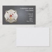 銀製のマルタの消火の十字 名刺 (正面/裏面)