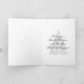 銀製のメリークリスマスカード シーズンカード (内部)