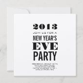 銀製のモダン2013の大晦日のパーティーの招待 招待状 (正面)