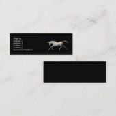 銀製のユニコーン スキニー名刺 (正面/裏面)