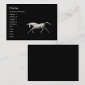 銀製のユニコーン 名刺 (正面/裏面)