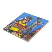 銀製のラマのタイル タイル (側面)