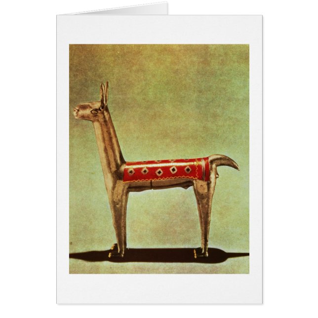 銀製のラマの置物、1438年後のペルーから、 (正面)