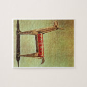 銀製のラマの置物、1438年後のペルーから、 ジグソーパズル (横)