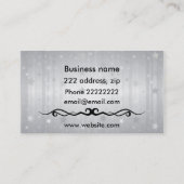 銀製のリボン 名刺 (裏面)