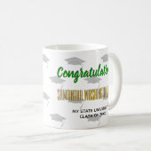 銀製のリースはMBAの卒業を習得します コーヒーマグカップ (正面右)