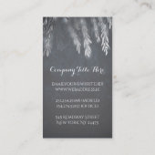 銀製のヴィンテージのヤナギの木の枝ひもライト 名刺 (裏面)