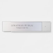 銀製の一見のテンプレートのモダンな専門の上品 サインプレート (正面)