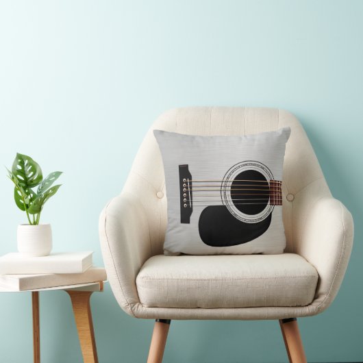 銀製の上のアコースティックギター クッション (椅子)