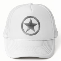 銀製の保安官のバッジの帽子