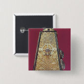 銀製の側面 缶バッジ (正面&裏面)