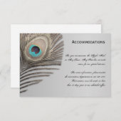 銀製の優雅の孔雀の調節カード エンクロージャーカード (正面/裏面)