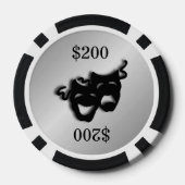 銀製の劇場のマーカー ポーカーチップ (裏面)