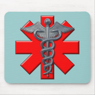 銀製の医療専門家の記号 マウスパッド