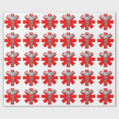 銀製の医療専門家の記号 ラッピングペーパー (フラット)