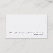 銀製の十字のキリスト教の記号の大臣か牧師 名刺 (裏面)