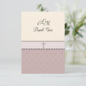 銀製の十字のサンキューカード サンキューカード (スタンド正面)