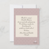 銀製の十字のサンキューカード サンキューカード (裏面)