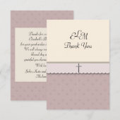 銀製の十字のサンキューカード サンキューカード (正面/裏面)