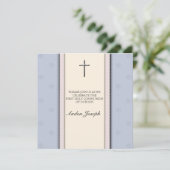 銀製の十字の最初聖餐式の招待状 招待状 (スタンド正面)