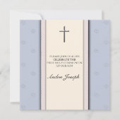 銀製の十字の最初聖餐式の招待状 招待状 (正面)