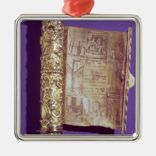 銀製の場合のMegillah、ウィーン、c.1715 メタルオーナメント (正面)