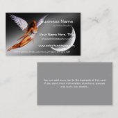 銀製の天使のファンタジーかサイファイの名刺 名刺 (正面/裏面)