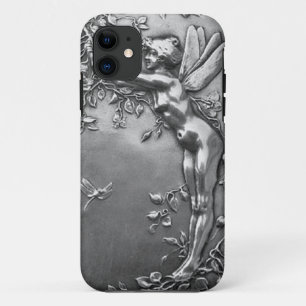 銀製の妖精の旧式なアールヌーボーのヴィンテージのジュエリー iPhone 11 ケース